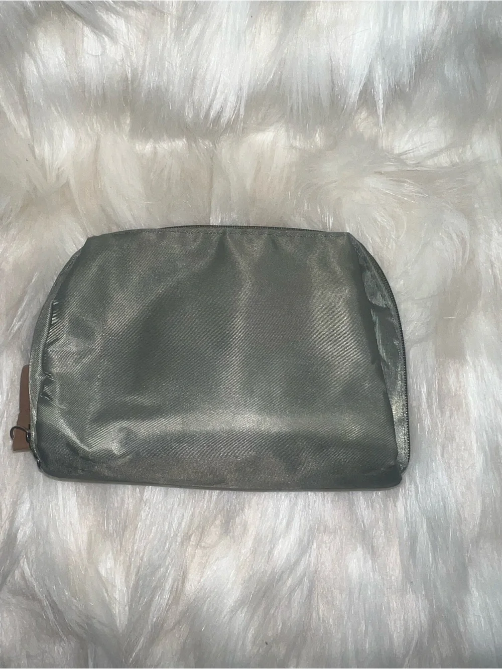 Jeweled Panther Cosmetic/Jewelry Bag Sage Green Zip Pouch
